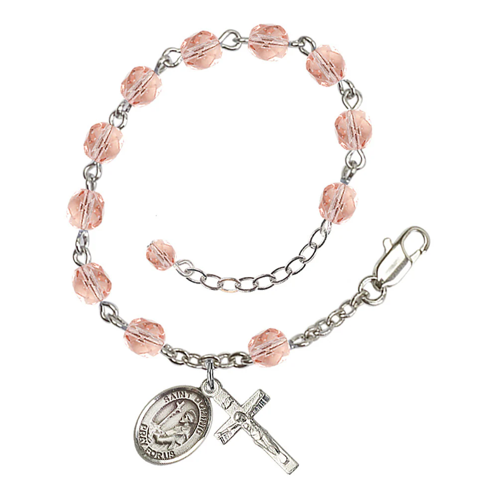 St. Dominic de Guzman Crystal Birthstone Rosary Bracelet - Multiple Birthstones - Image 9