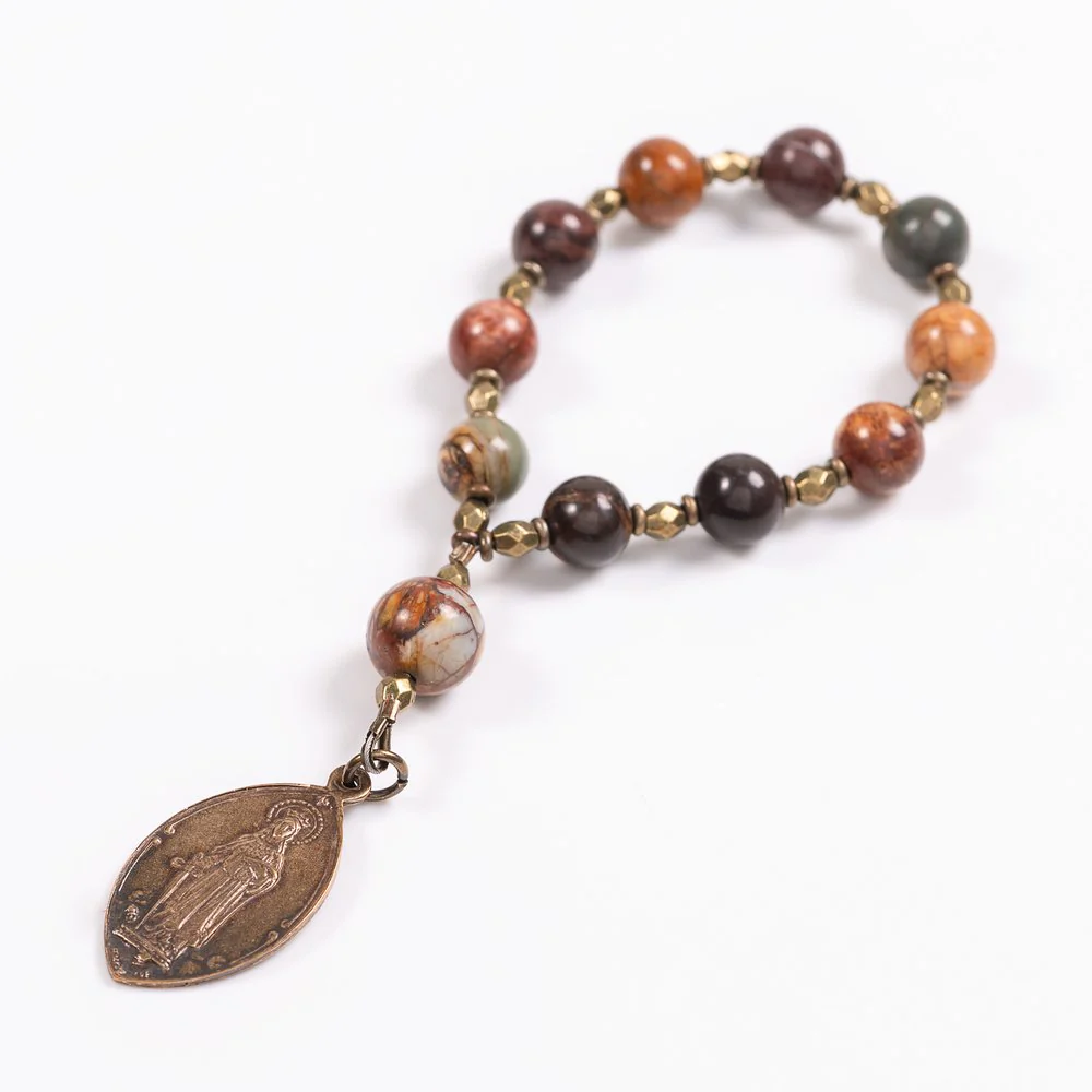 St. Dymphna Anxiety/Depression Decade Rosary with Card - Image 2