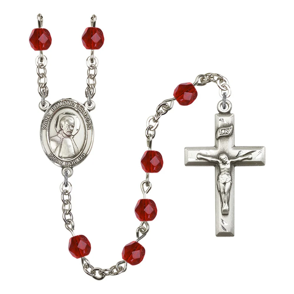 St. Edmund Campion Red July Rosary 6mm