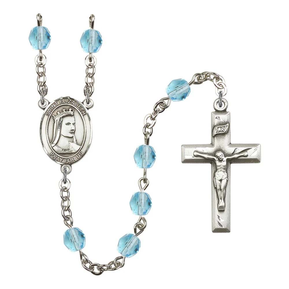 St. Elizabeth of Hungary Crystal Birthstone Rosary - Multiple Birthstones - Image 11