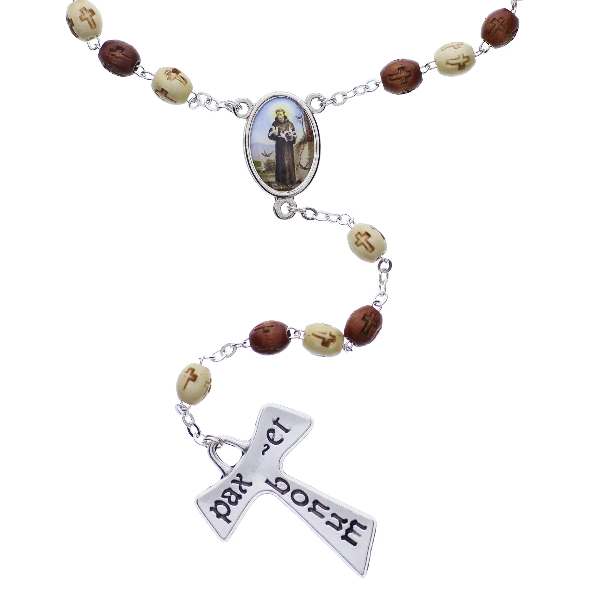 St. Francis & St. Clare Tau Rosary - Image 2