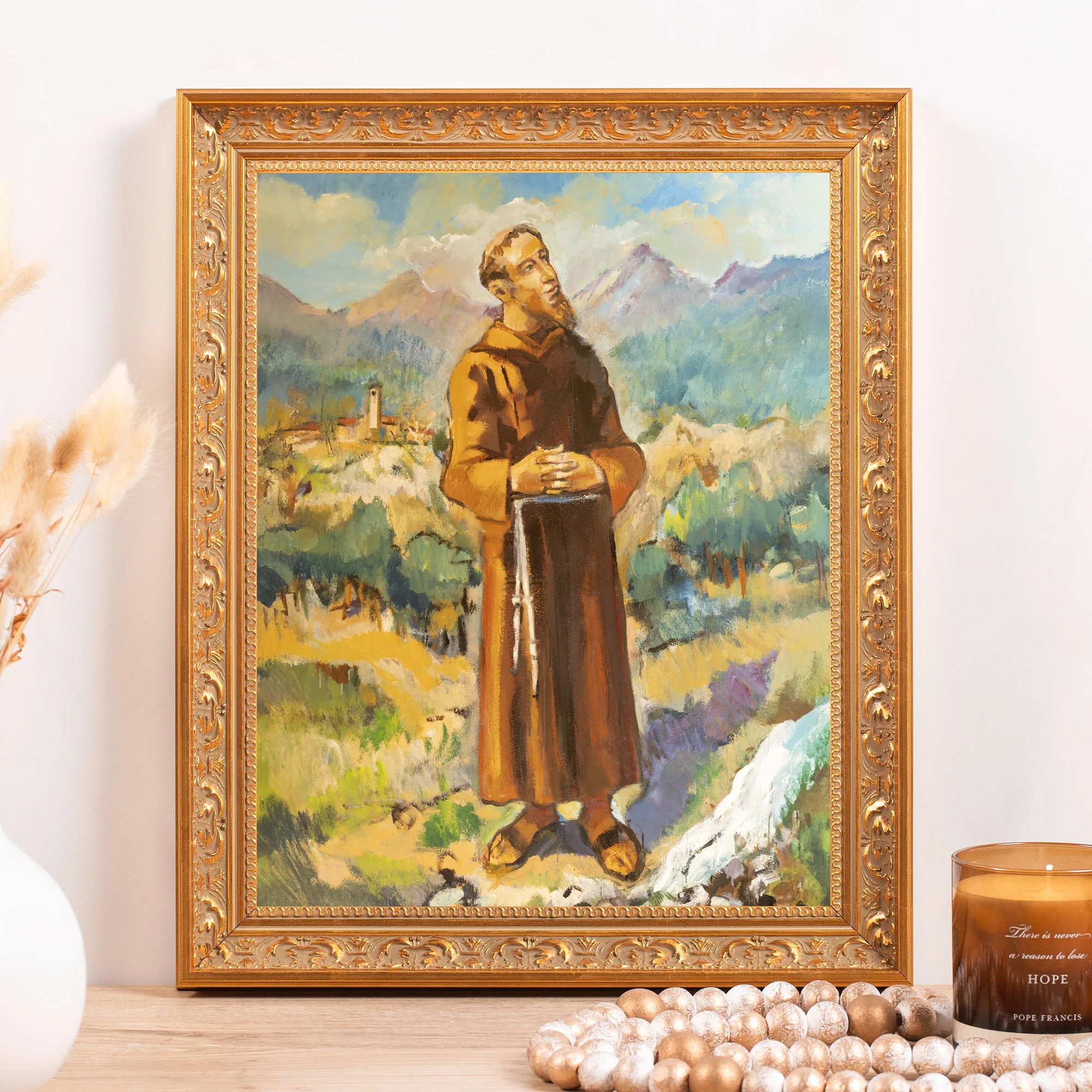 St. Francis Watercolor Framed Canvas - Sacred Classics Collection