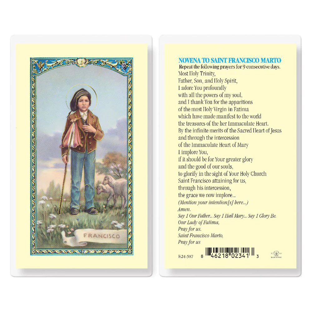 St. Francisco Marto Laminated Holy Card