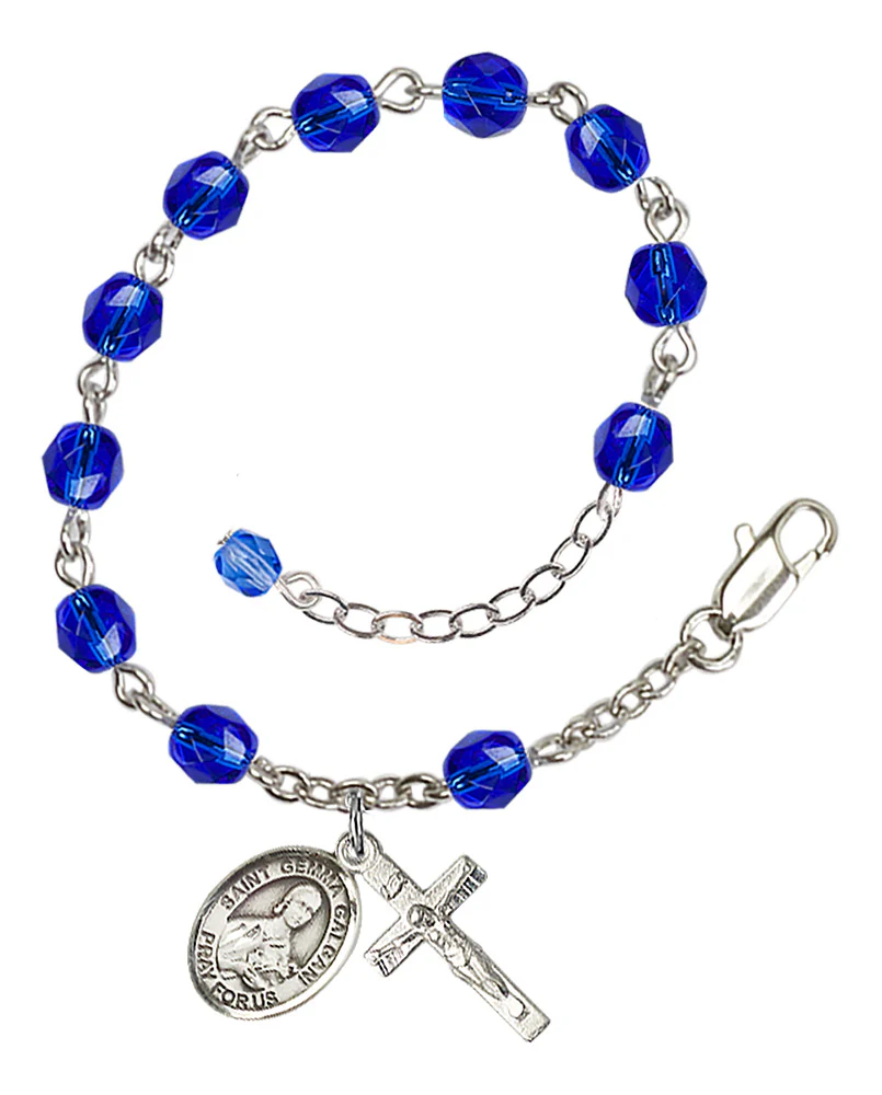 St. Gemma Galgani Crystal Birthstone Rosary Bracelet - Image 11