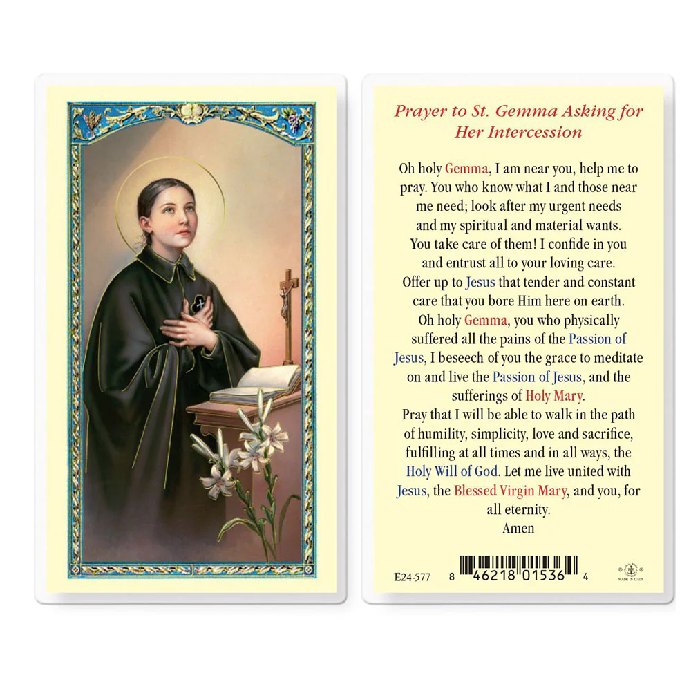St. Gemma Prayer Card