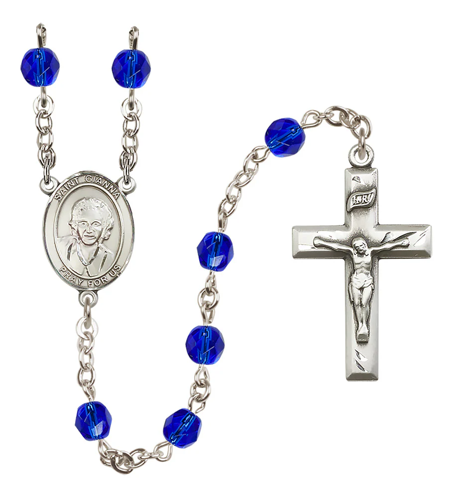 St. Gianna Beretta Molla Crystal Birthstone Rosary - Multiple Birthstones - Image 7