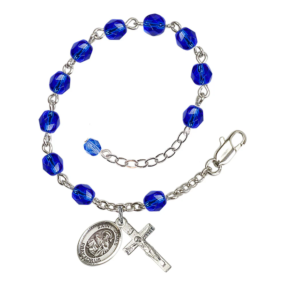 St. James the Greater Crystal Birthstone Rosary Bracelet - Multiple Birthstones - Image 8