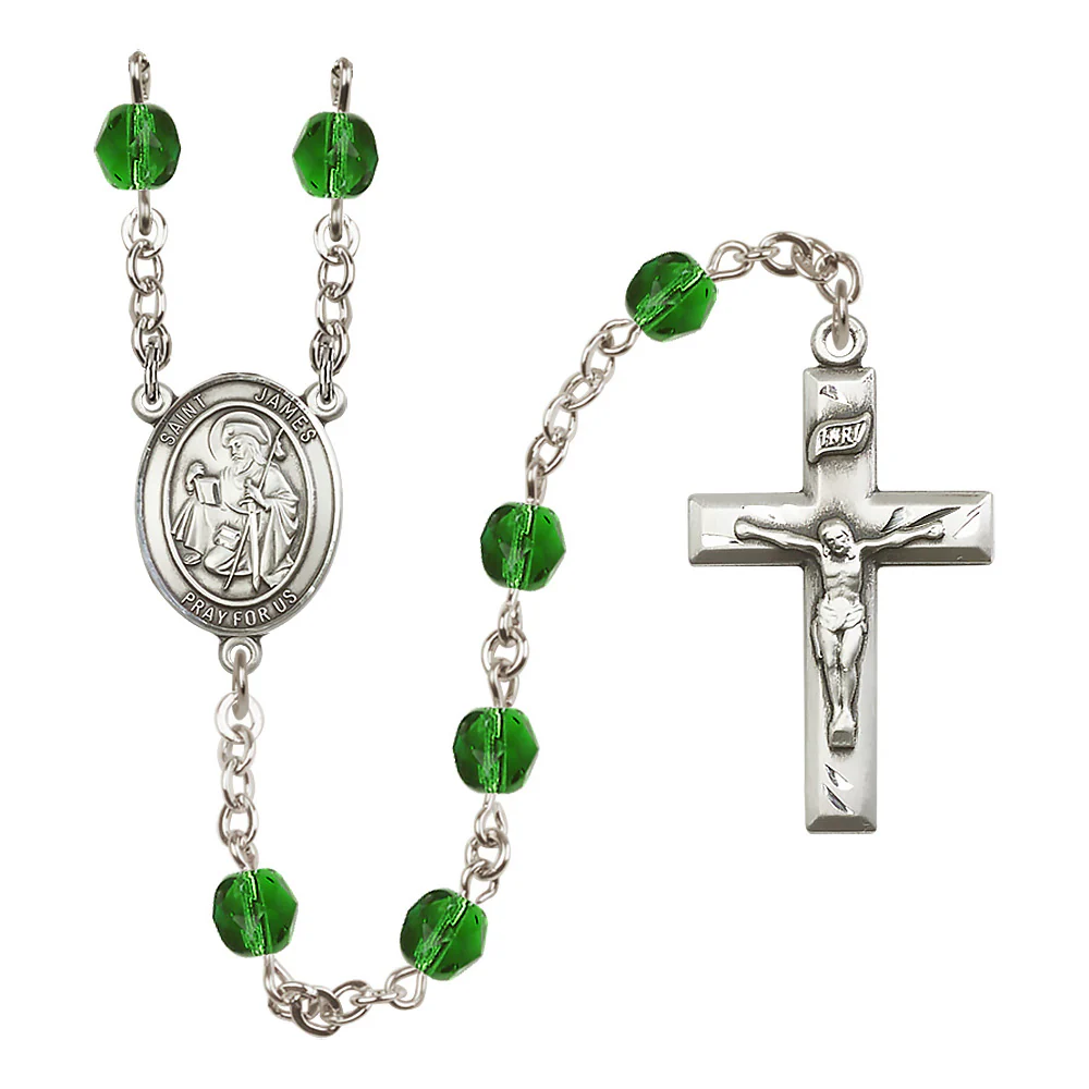 St. James the Greater Crystal Birthstone Rosary - Multiple Birthstones - Image 3