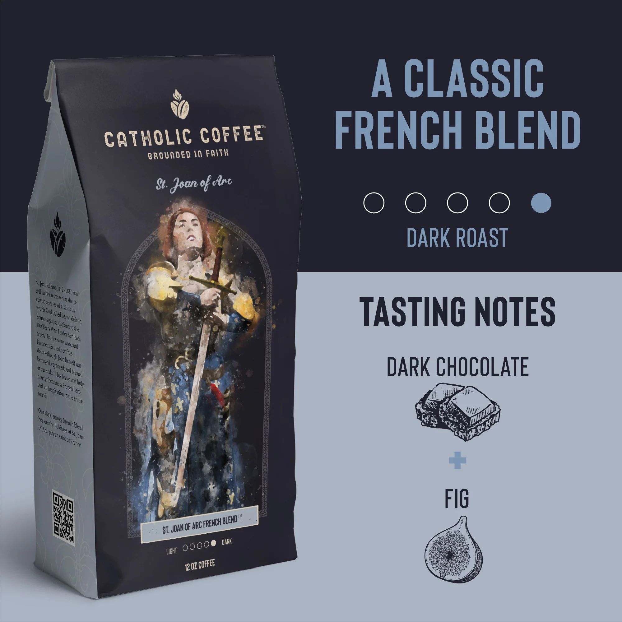 St. Joan of Arc French Blend Coffee - 12 oz. Bag - Image 3
