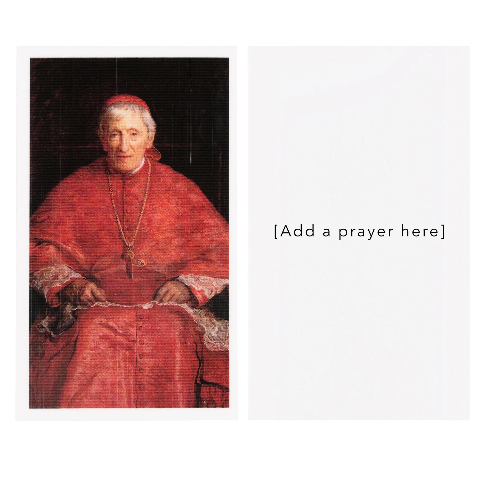 Laminated St. John Henry Newman Personalized Prayer Card - Image 2