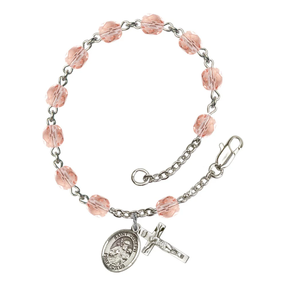 St. Joseph Birthstone Rosary Bracelet - Multiple Birthstones - Image 10