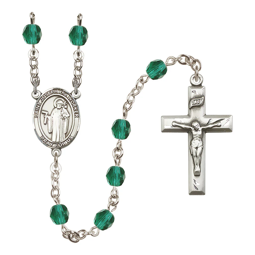 St. Joseph "The Worker" Crystal Birthstone Rosary - Multiple Birthstones - Image 11