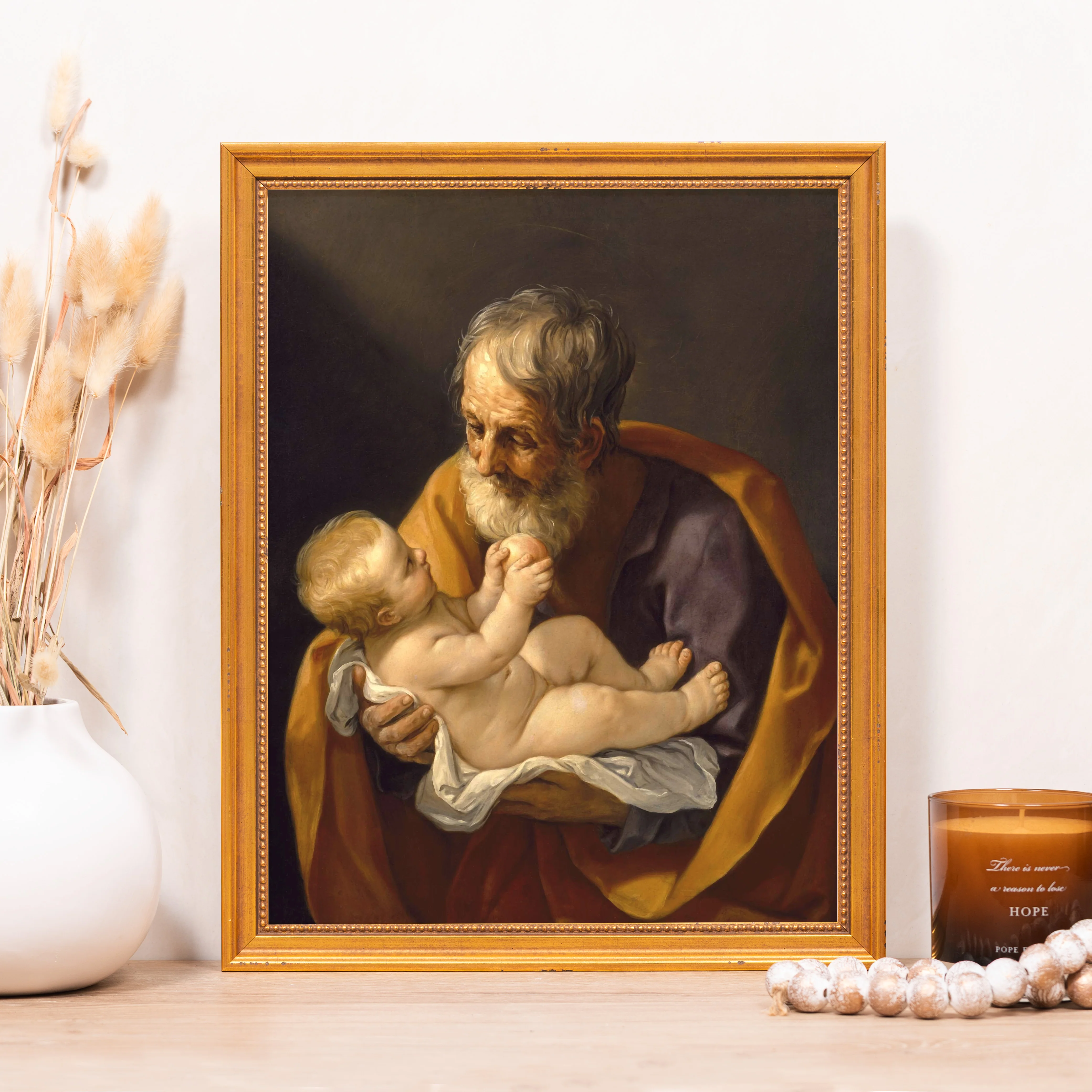 St. Joseph with the Infant Jesus Framed Canvas - Sacred Classics Collection - Image 4