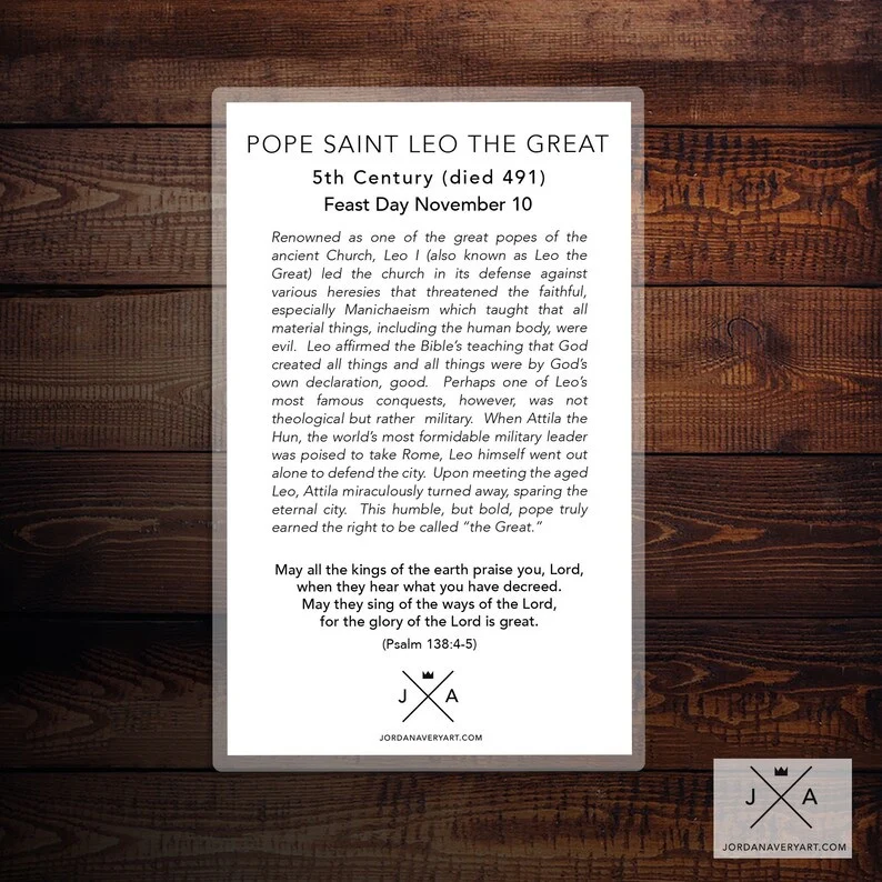 St. Leo the Great Large Laminated Prayer Card - Image 3