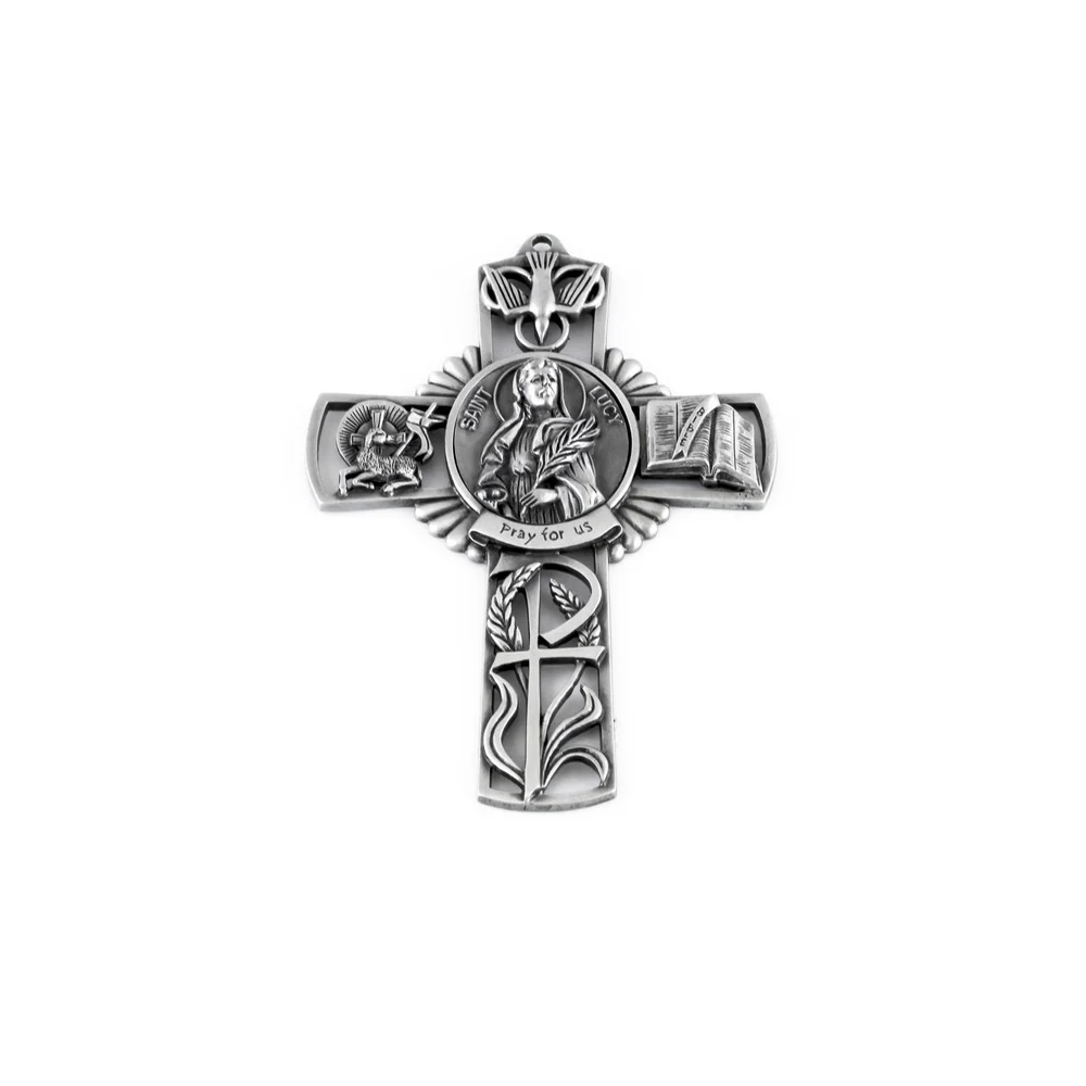 St. Lucy Wall Cross 5"