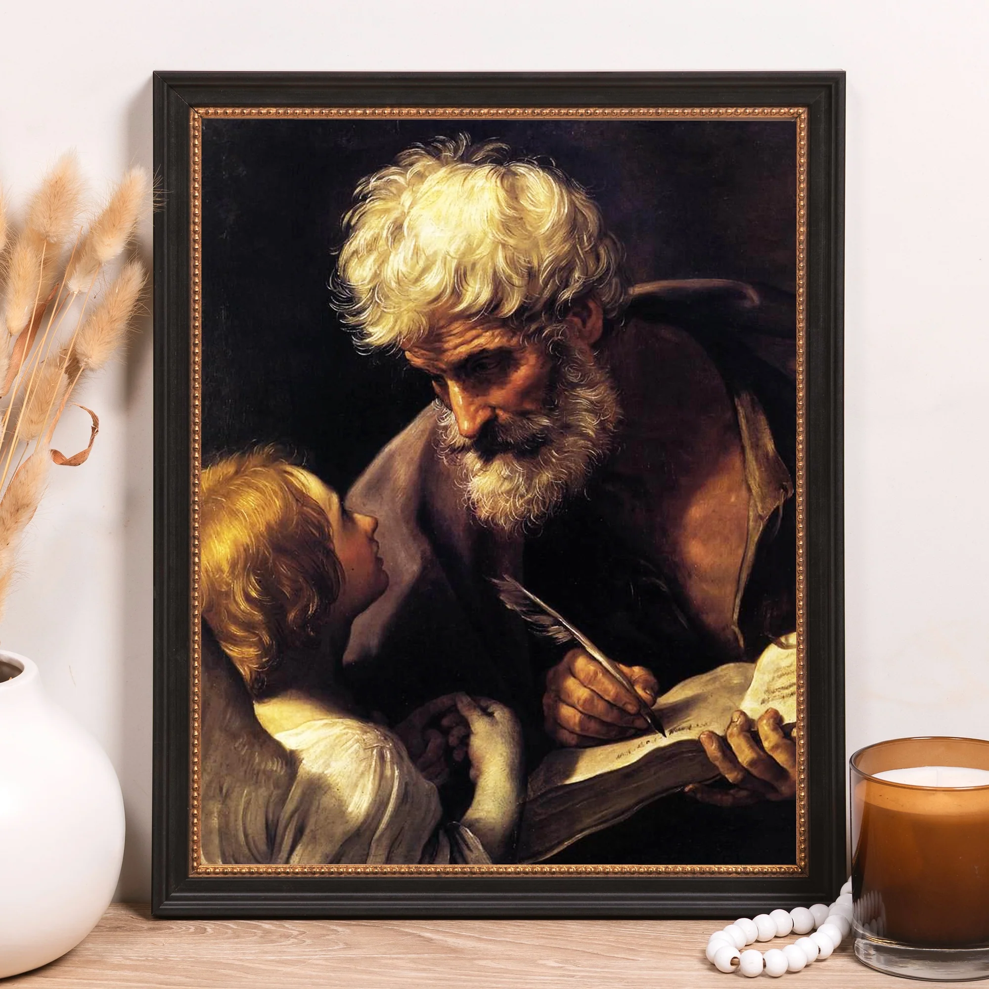 St. Matthew & the Angel Framed Canvas - Sacred Classics Collection - Image 10