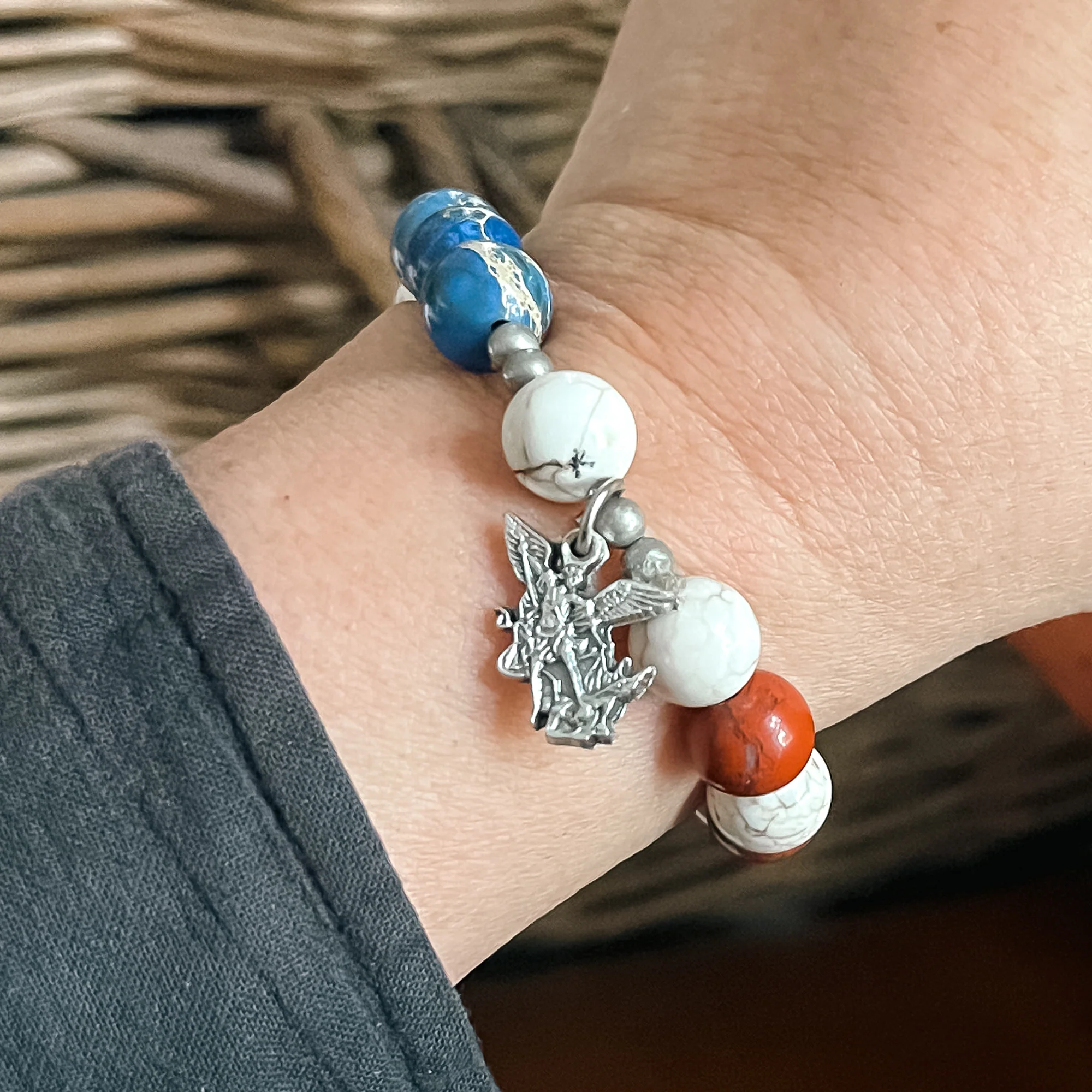 St. Michael America Rosary Bracelet - Image 4