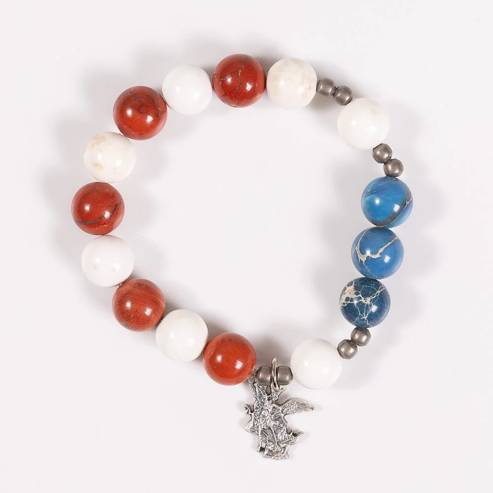 St. Michael America Rosary Bracelet - Image 6