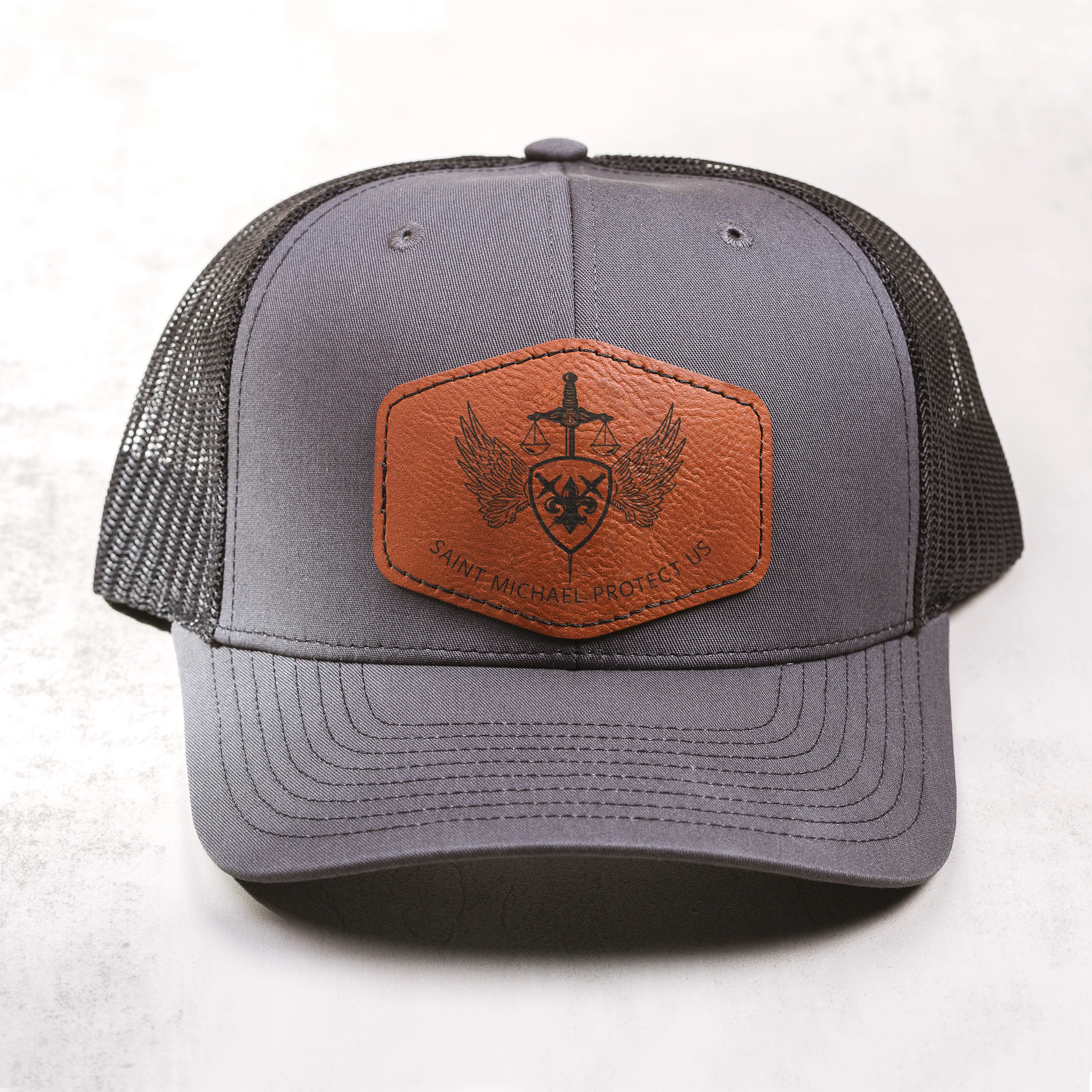 St. Michael Leather Patch Ball Cap - Image 2