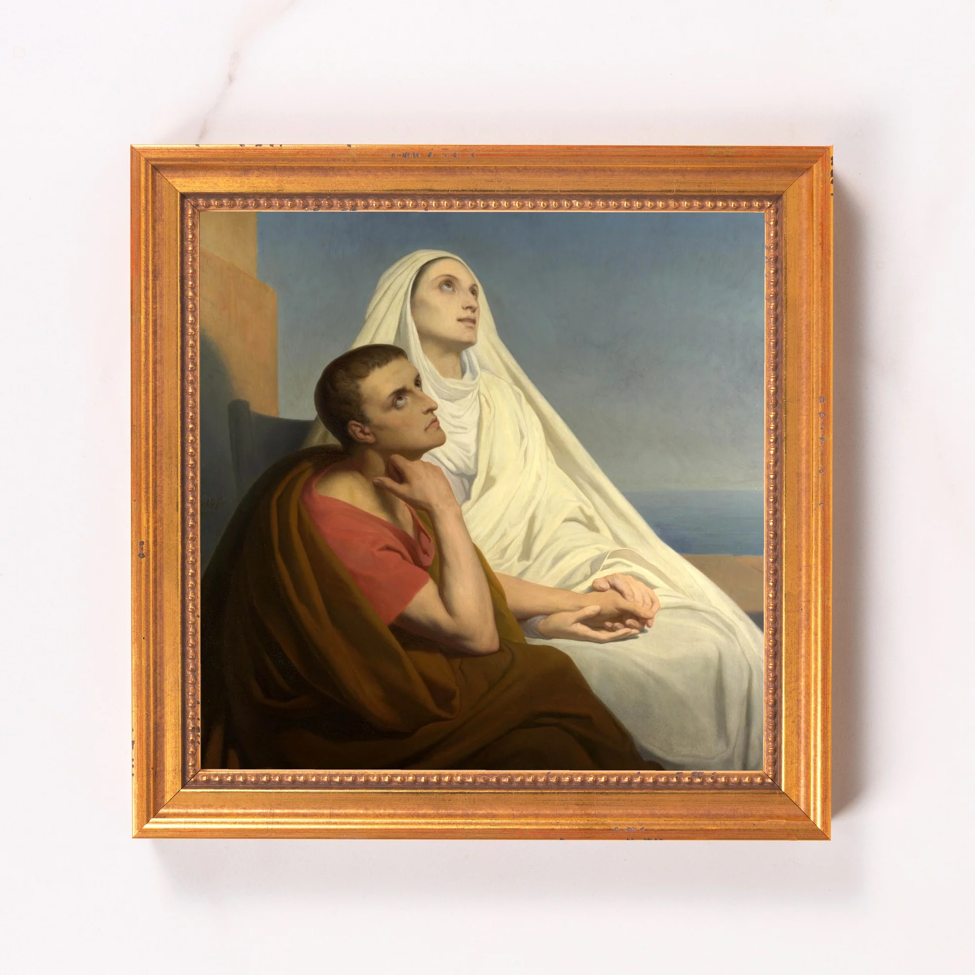 St. Monica & St. Augustine Framed Canvas - Sacred Mini Collection - Image 6
