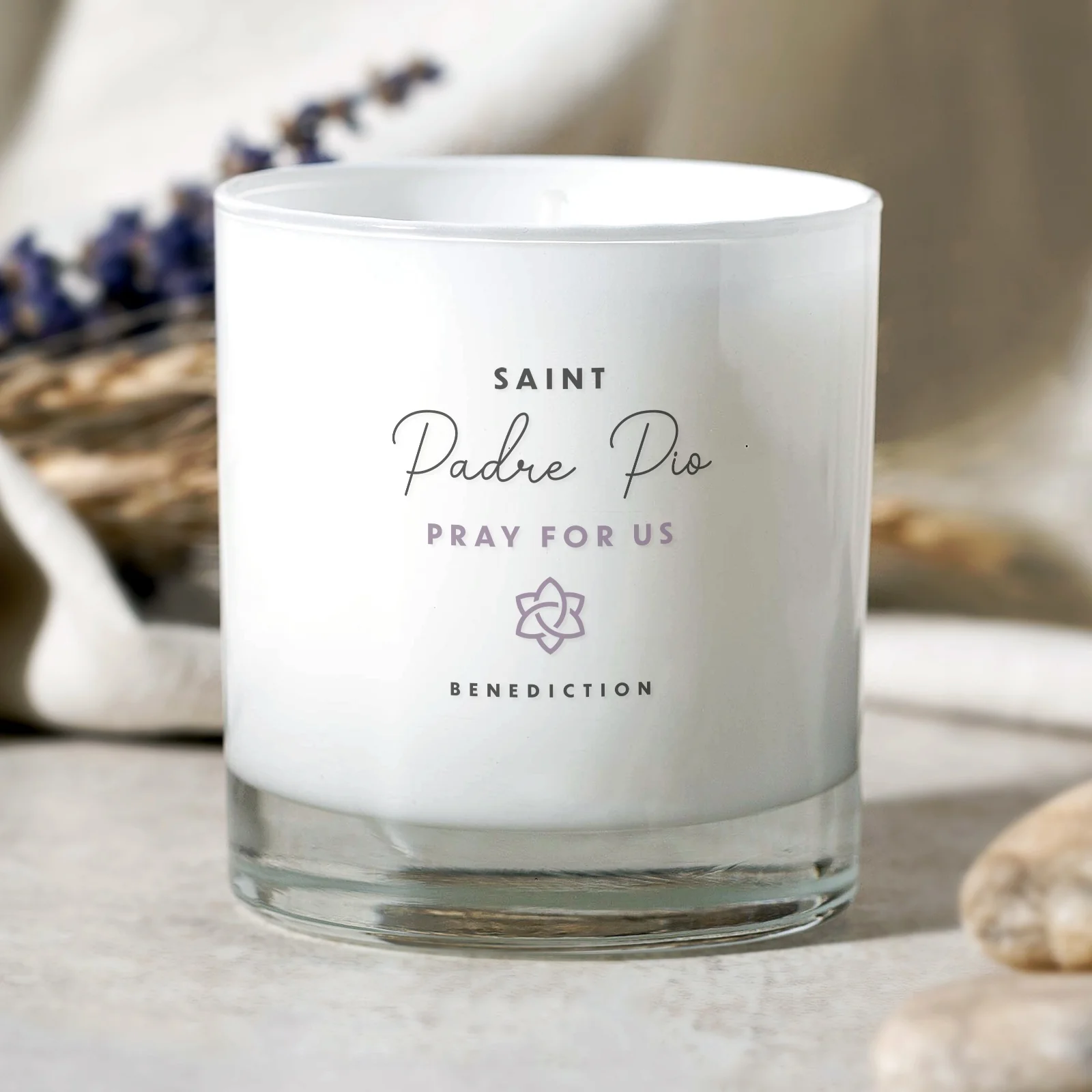 St. Padre Pio White Candle