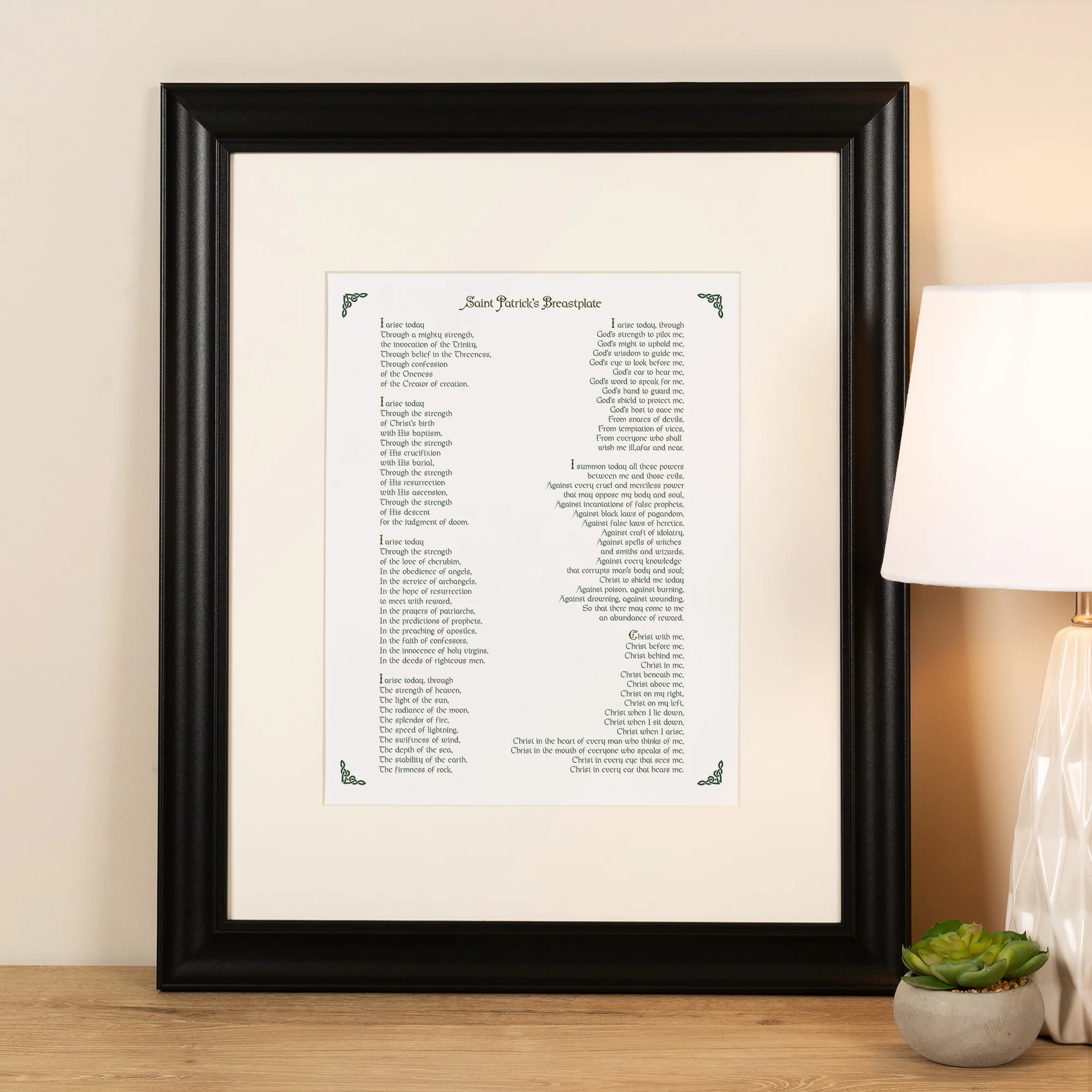 St. Patrick Breastplate Prayer Framed Print