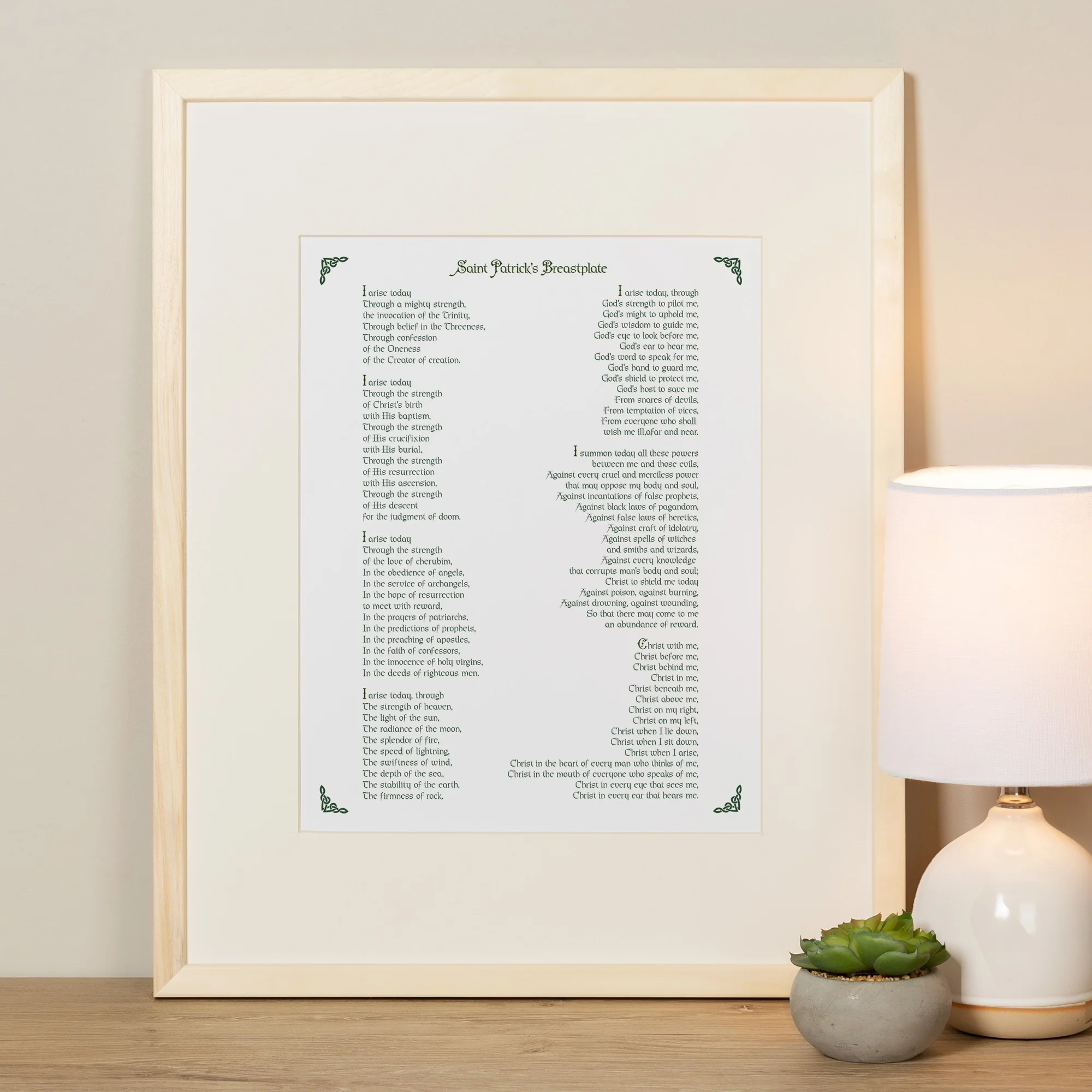 St. Patrick Breastplate Prayer Framed Print - Image 4