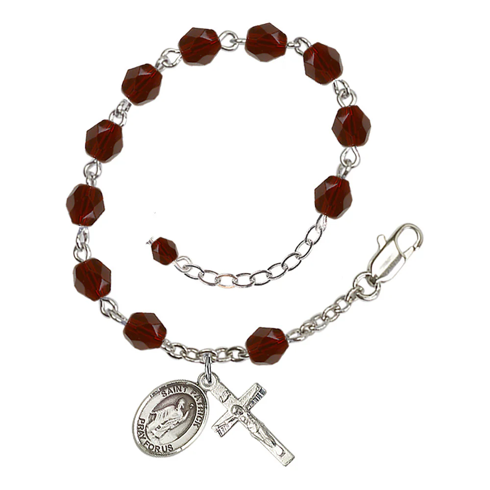St. Patrick Crystal Birthstone Rosary Bracelet - Multiple Birthstones - Image 5