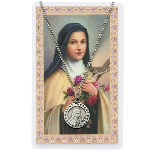 St. Therese Medal with Prayer Card