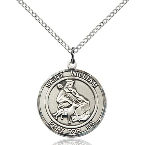 St. William of Rochester Pendant, Bliss, Sterling Silver