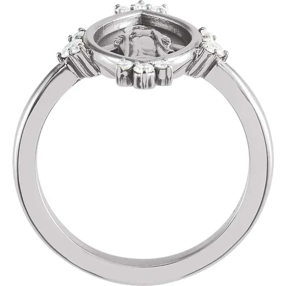 Sterling & Diamond Teardrop Miraculous Ring - Multiple Sizes