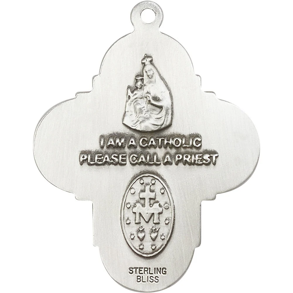 Sterling Silver 4-Way Pendant 1 18 X 7/8 Inch - Image 2