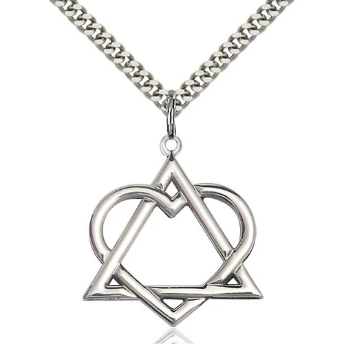 Sterling Silver Adoption Heart Pendant