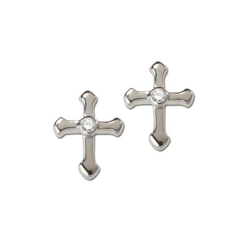 Sterling Silver Cross Earrings