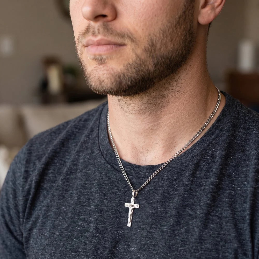 Sterling Silver Crucifix Necklace - 2054130 - Image 3