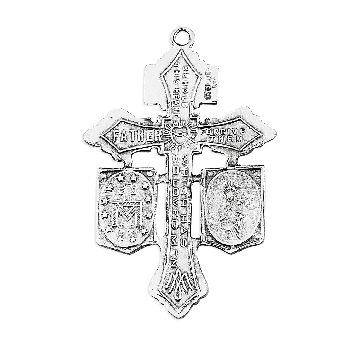 Sterling Silver Pardon Crucifix 3-Way Necklace - Image 2