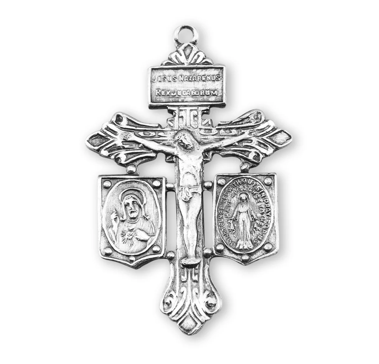 Sterling Silver Pardon Crucifix 3-Way Necklace - Image 4