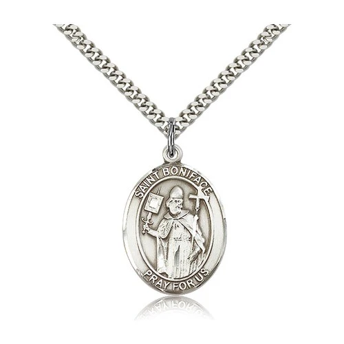 Sterling Silver St. Boniface Pendant w/ chain