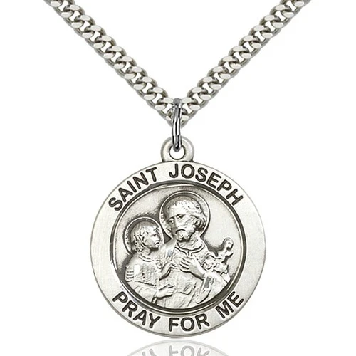 Sterling Silver St. Joseph Pendant - 2508063