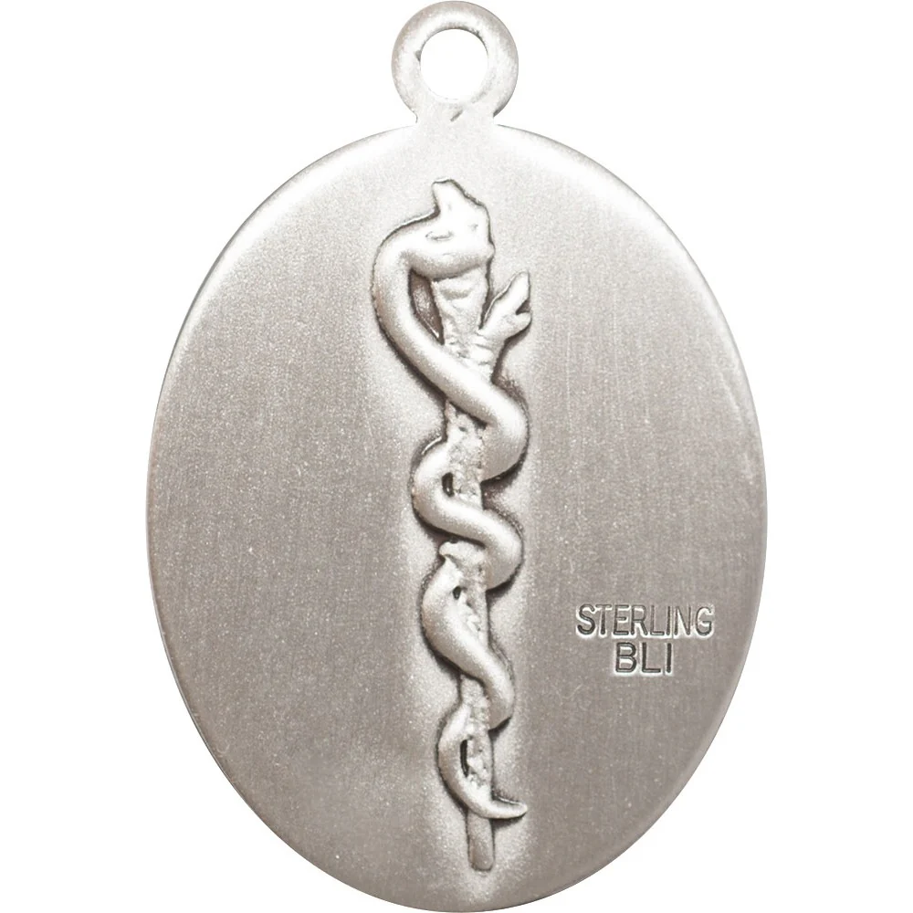 Sterling Silver St. Luke the Apostle Pendant w/ chain - 2013785 - Image 2