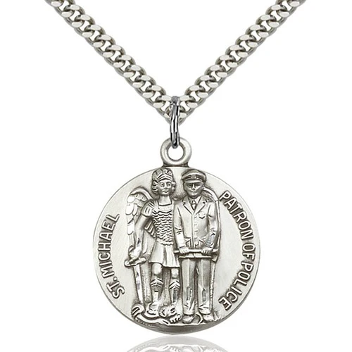 Sterling Silver St. Michael the Archangel Pendant - 2509099