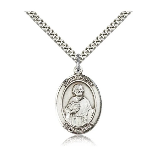 Sterling Silver St. Philip the Apostle Pendant w/ chain