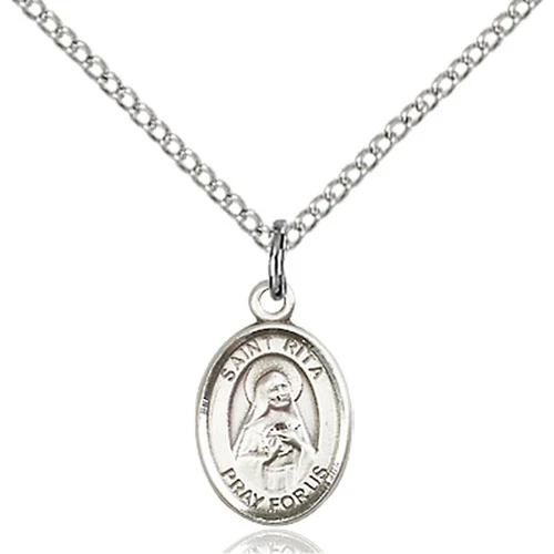 Sterling Silver St. Rita of Cascia Petite Pendant