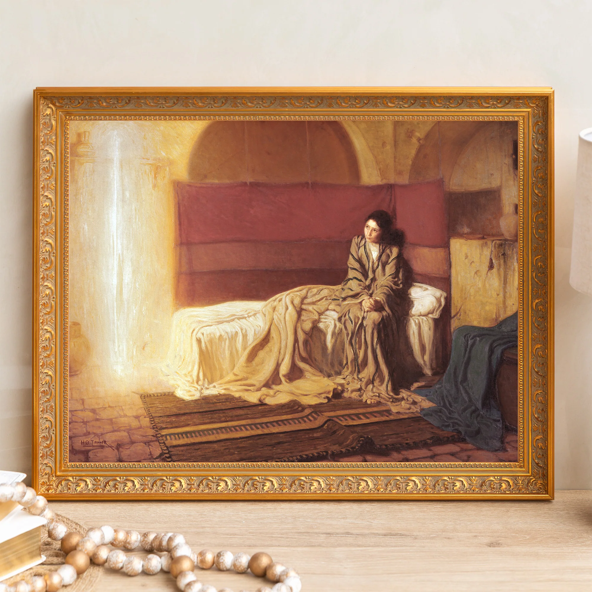 Tanner Annunciation Framed Canvas - Sacred Signature Collection