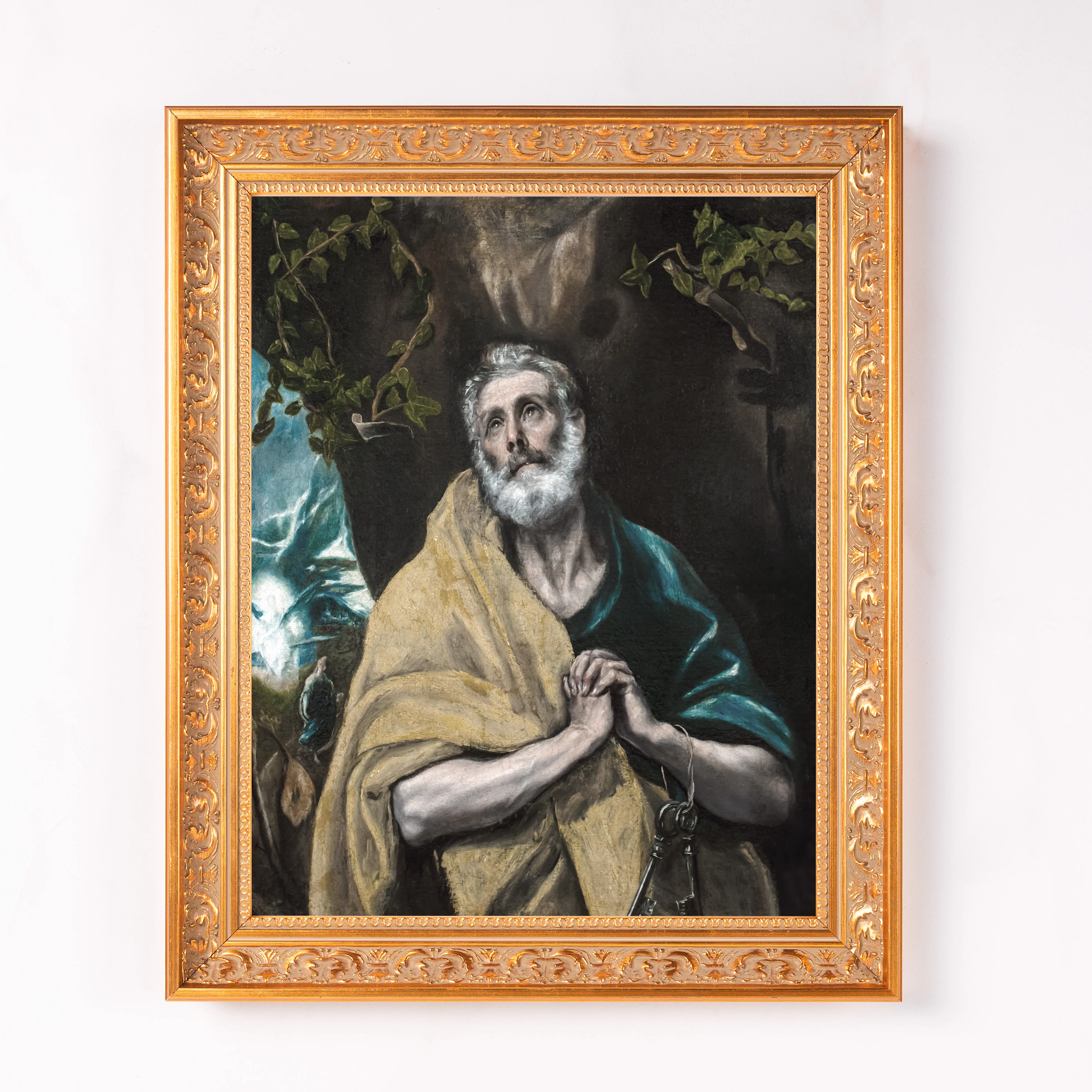 Tears of St Peter Framed Canvas - Sacred Classics Collection - Image 2