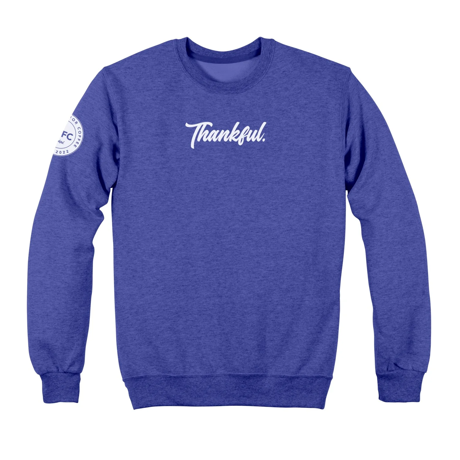 Thank God For Coffee Thankful Crew Neck Sweatshirt - Image 2