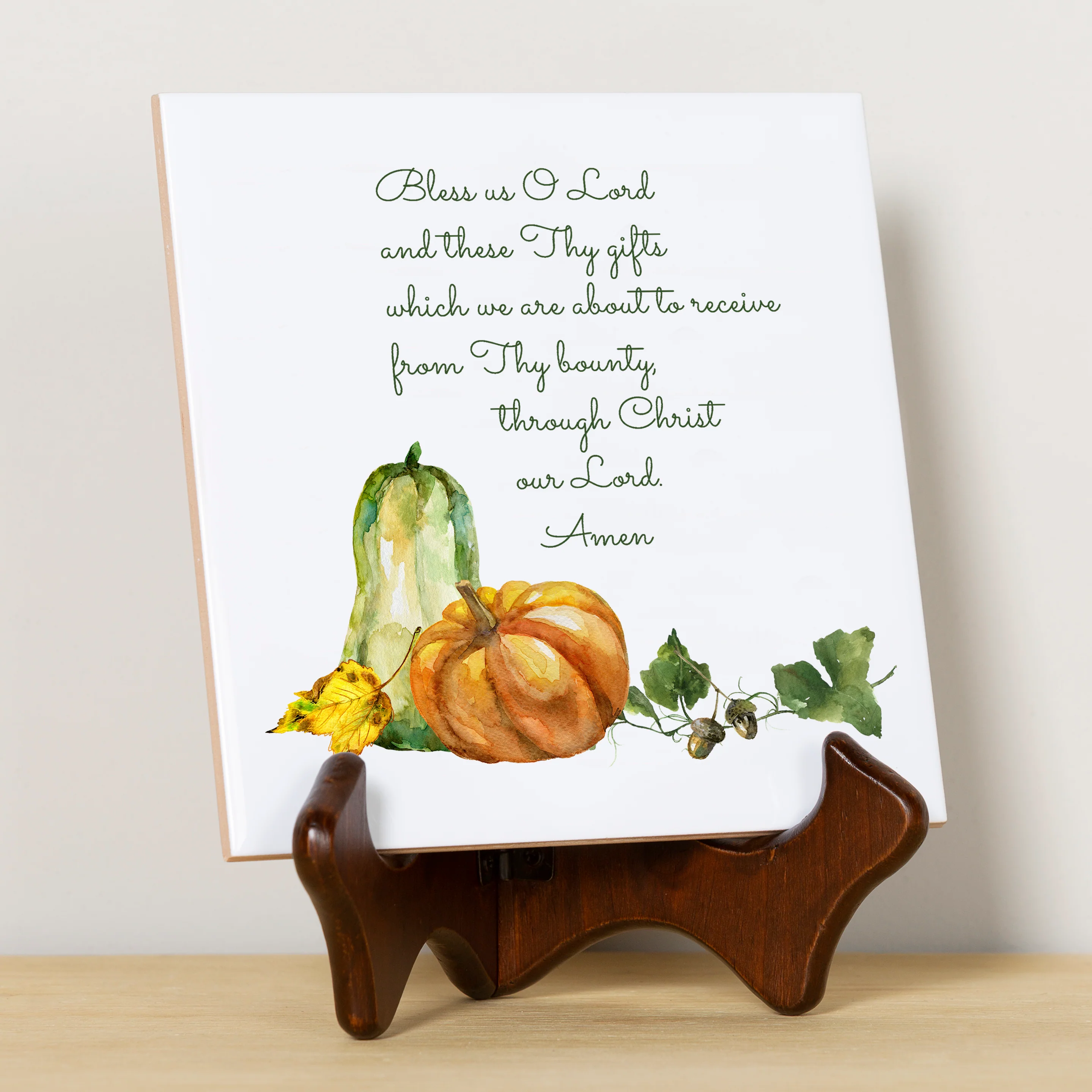 Thanksgiving Bless Us O Lord Tile