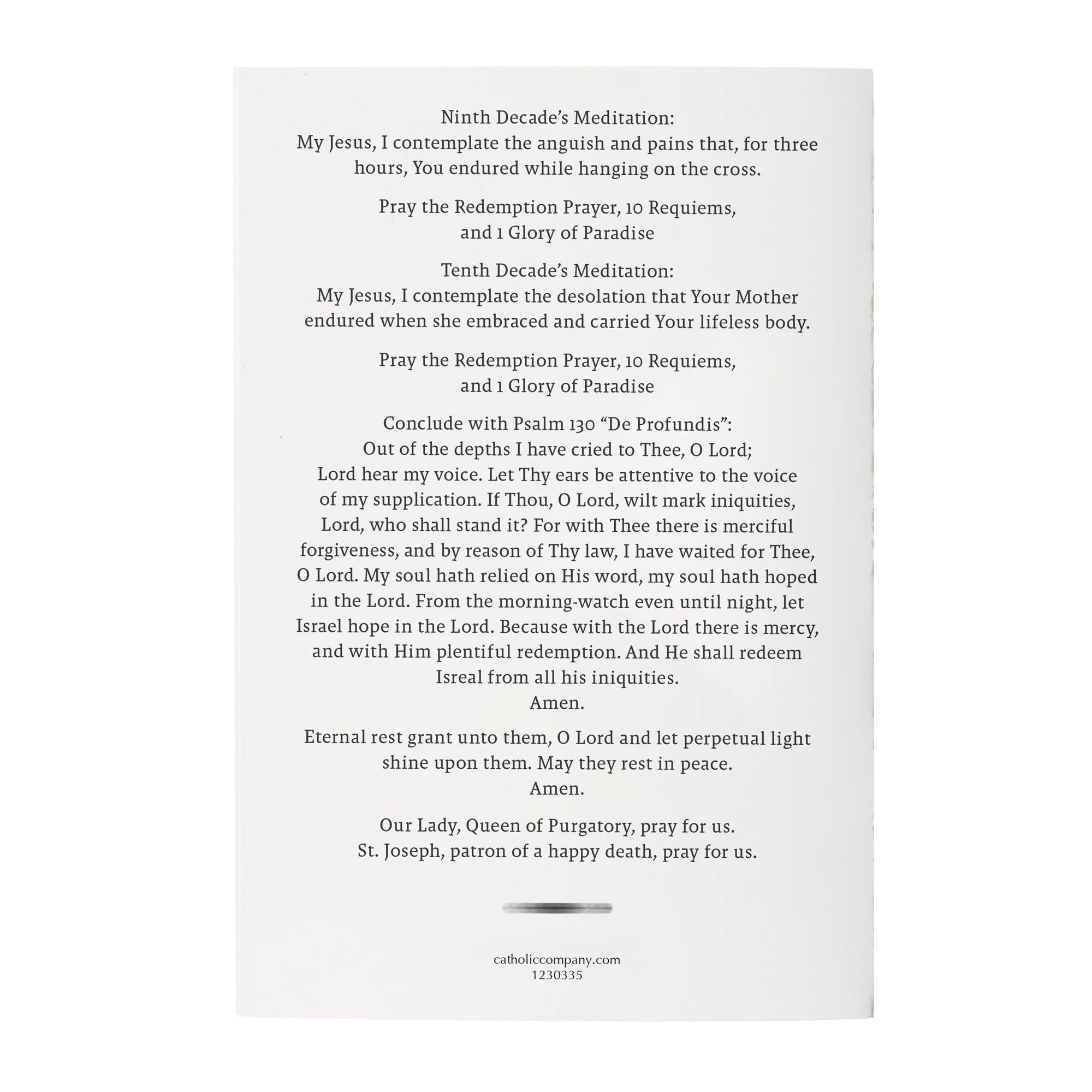 The 100 Requiems Devotion Prayer Card - Image 3