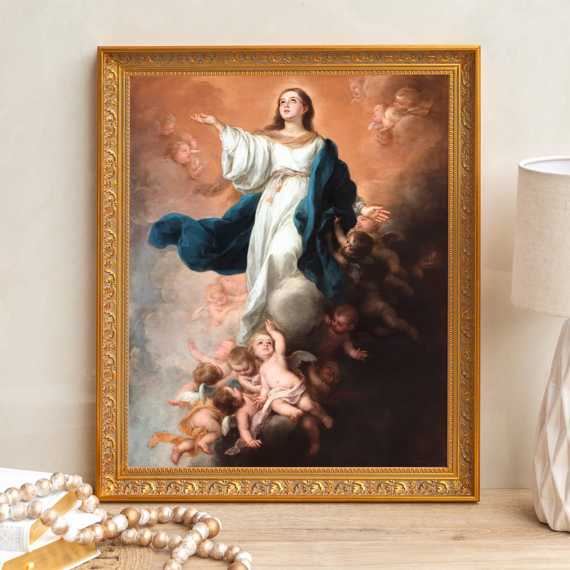 The Assumption of the Virgin Framed Canvas - Sacred Signature Collection