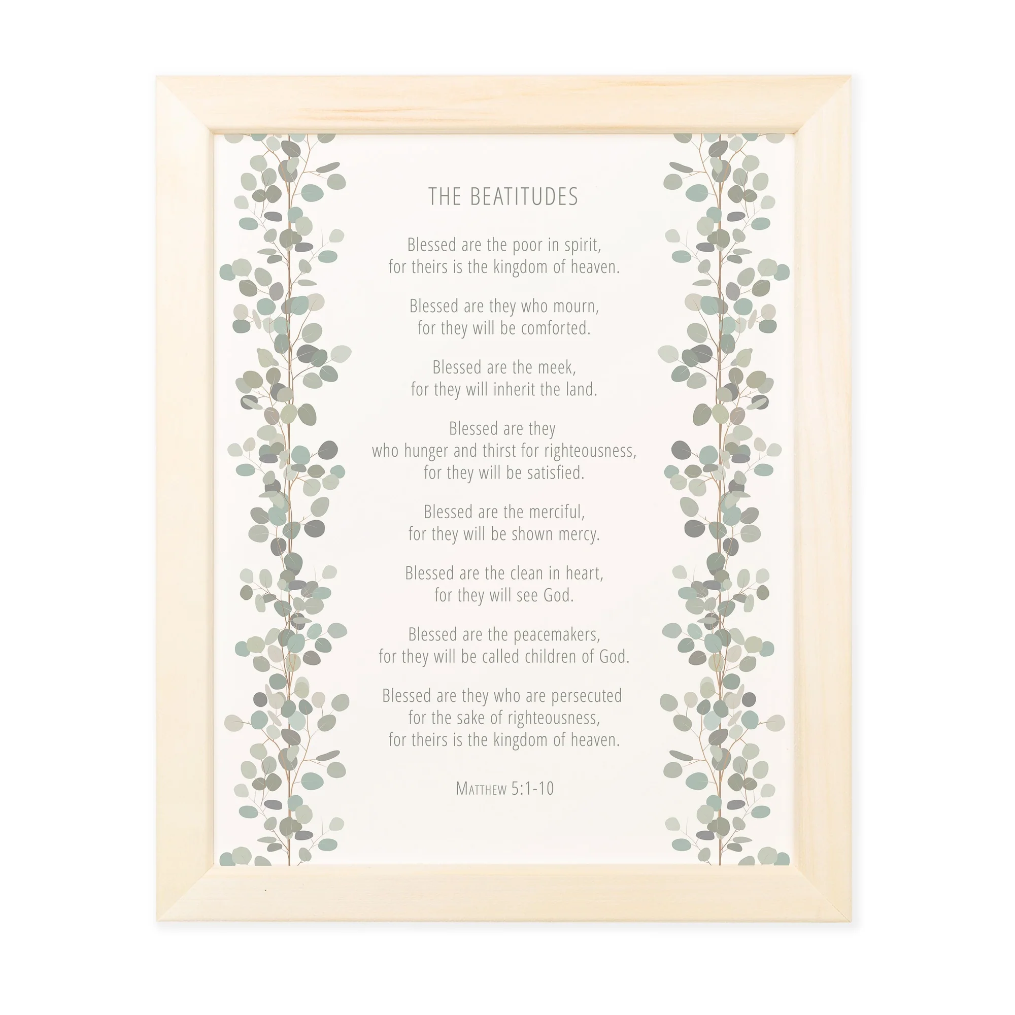 The Eight Beatitudes Wood Framed Print